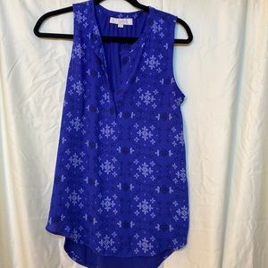 Loft sleeveless blue top